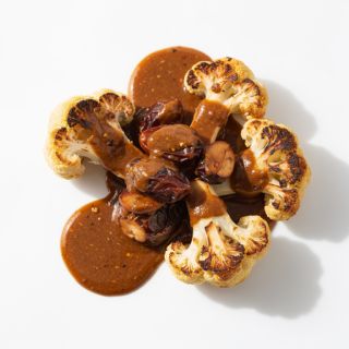 Roasted Garlic Date Sauce , Cauliflower