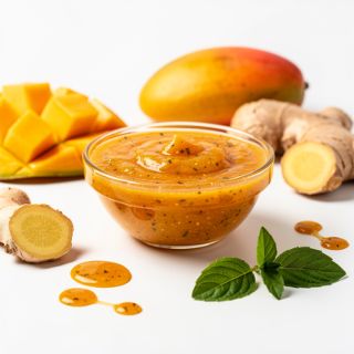 Mango Ginger Marinade, For Serving