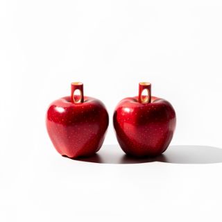 2 Red Apples, Cored, Handle)