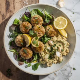 Greek Chicken Meatballs (No Breadcrumbs!)