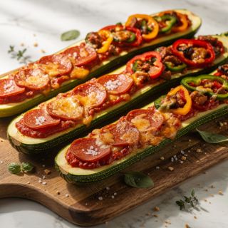 Zucchini Pizza Boats
