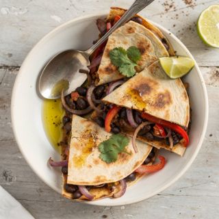 Vegan Quesadilla with Black Beans