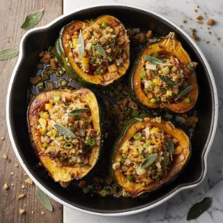 Stuffed Acorn Squash (Vegetarian!)