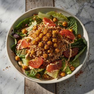 Blood Orange-Farro Salad with Crispy Chickpeas