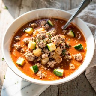 Instant Pot Ground Turkey Lasagna Soup