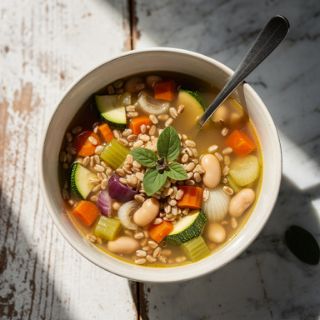 Farro and Veggie Soup