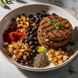 Grilled Black Bean Veggie Burgers