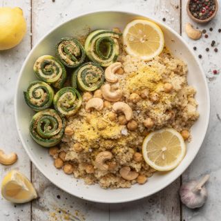 Zucchini Rollatini with Quinoa and Chickpeas