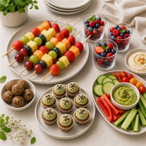 Colorful naturally decorated party treats